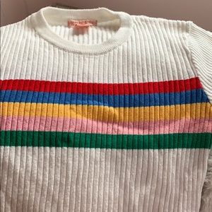 Color block sweater material crop top from UO